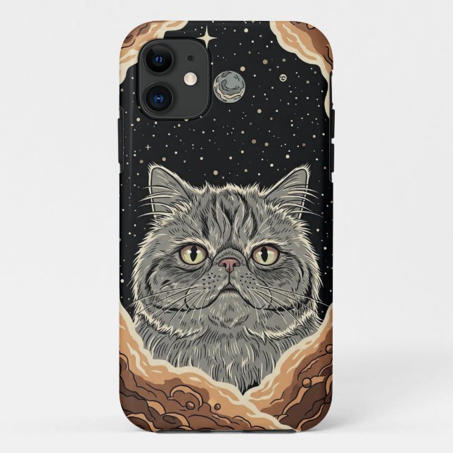 Cosmic Cat Case-Mate iPhone Hülle (Rückseite)