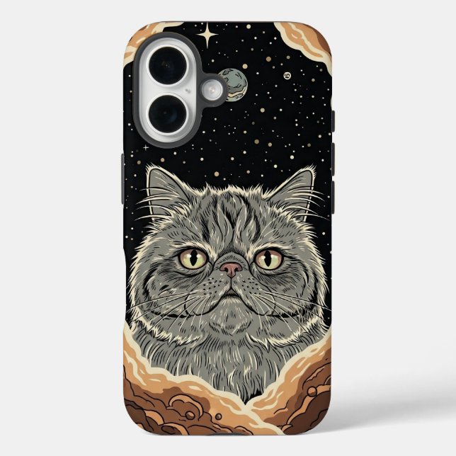 Cosmic Cat Case-Mate iPhone Hülle (Rückseite)