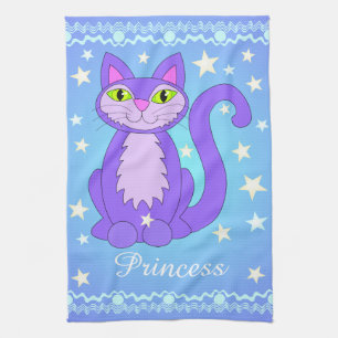 Cosmic Cat Design Personalisiert Pet Name Tee Hand Küchentuch