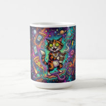 Cosmic Cat Kaffeetasse – Galaxy Weltraumkatze mit