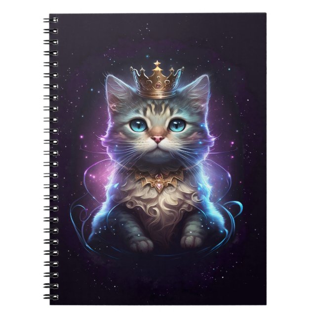 Cosmic Cat Princess - Notebook Notizblock (Vorderseite)