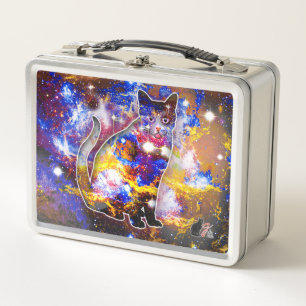 Cosmic Cat Psi Metal Lunchbox
