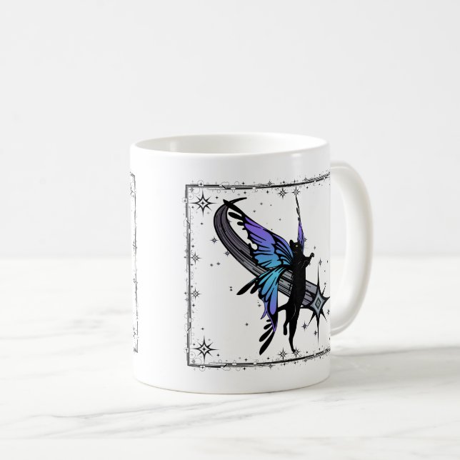 Cosmic Cat Star Kaffeetasse (VorderseiteRechts)