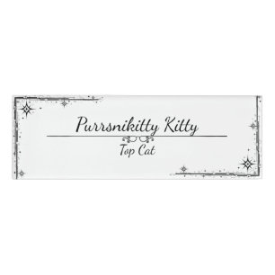Cosmic Cat Star Namenschild