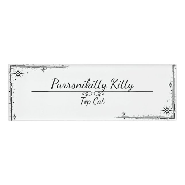 Cosmic Cat Star Namenschild (Vorderseite)