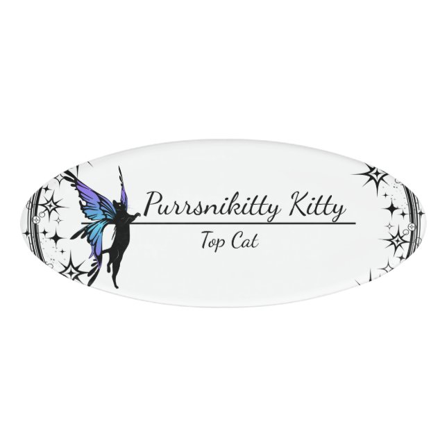 Cosmic Cat Star Namenschild (Vorderseite)
