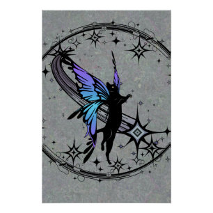 Cosmic Cat Star Poster
