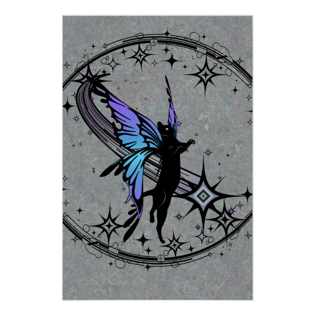 Cosmic Cat Star Poster (Vorderseite)