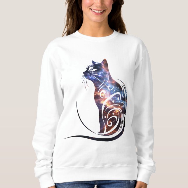Cosmic Cat Sweatshirt (Vorderseite)