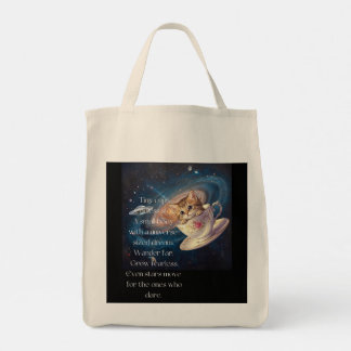 Cosmic Cat Tote Bag – Cute Space Kitten Tragetasche