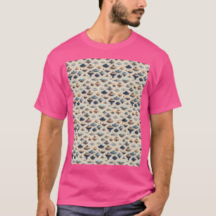 Cosmic Chic Ufo Vector Art in neutralen Tönen T-Shirt