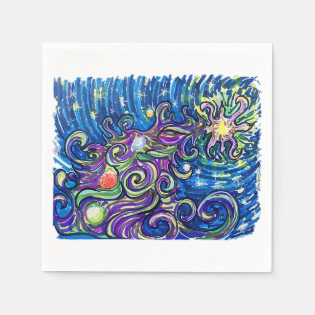 Cosmic Christmas Tree Serviette (Vorderseite)