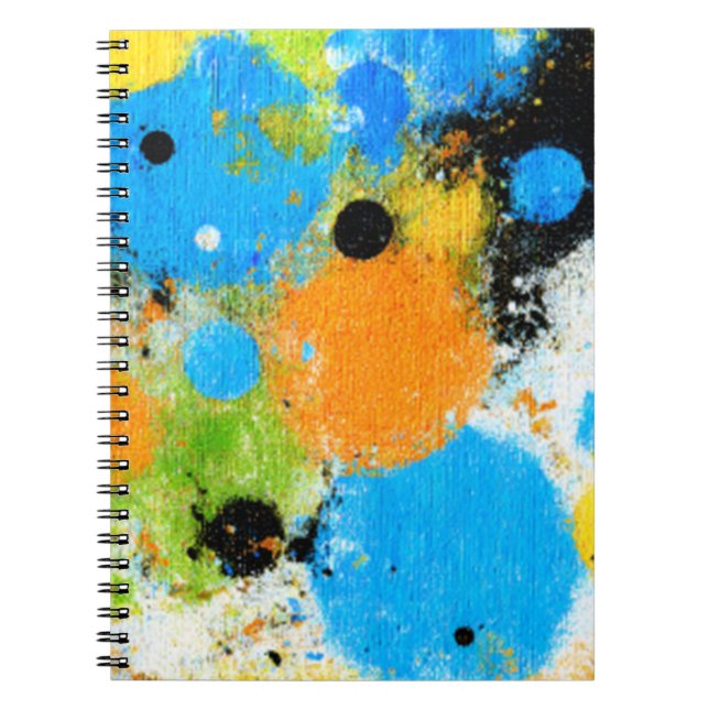 Cosmic Chromatic Splatter: Abstract Orbit Notizblock (Vorderseite)