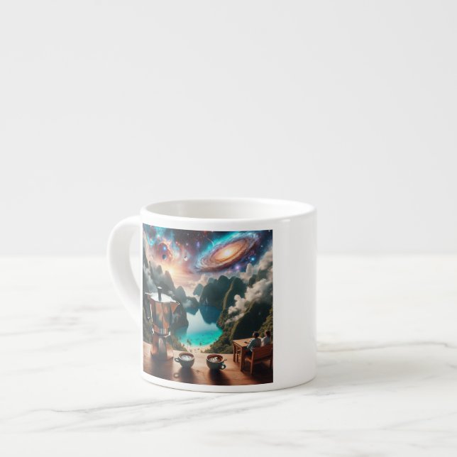 Cosmic Coffee Morning Espressotasse (Vorderseite Links)