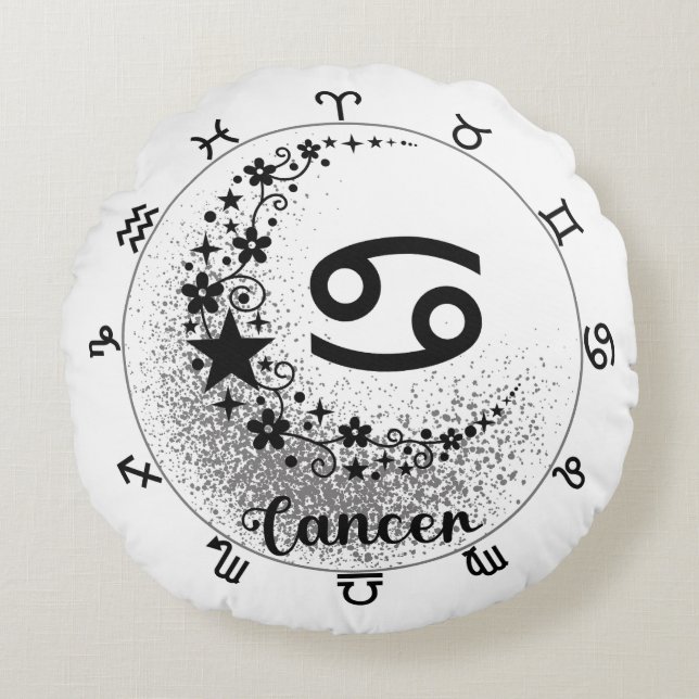 Cosmic Comfort Cushion: Erleben Sie Ihren inneren  Rundes Kissen (Vorderseite)