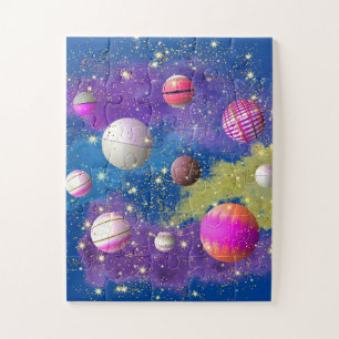 Cosmic Cotton Candy Galaxy Puzzle