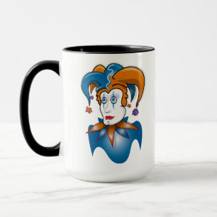 Cosmic Court Jester Harlequin Comedy Tasse