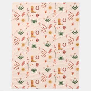 Cosmic Cowgirl Gemustert Blanket Fleecedecke