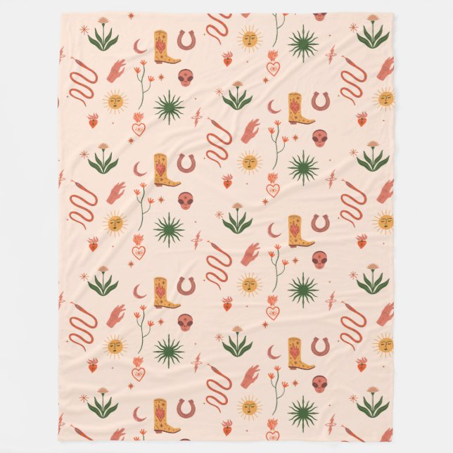 Cosmic Cowgirl Gemustert Blanket Fleecedecke (Vorderseite)