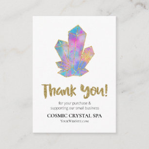 *~* COSMIC CRYSTAL Review DANK LOGO QR AP8 Begleitkarte