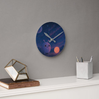 Cosmic Cutie Wall Clock Runde Wanduhr