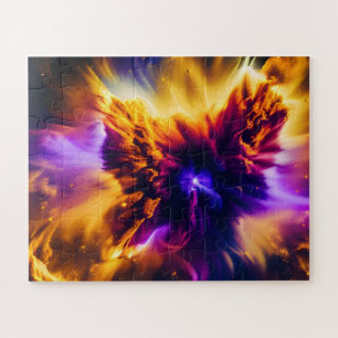 Cosmic Dance Party Swirbeln farbenfrohe, helle Wol Puzzle