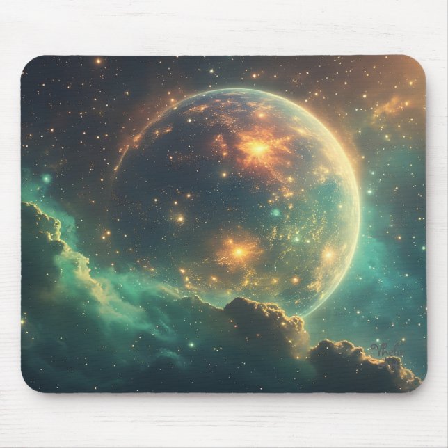 Cosmic Dawn Nebula Design Mousepad (Vorne)