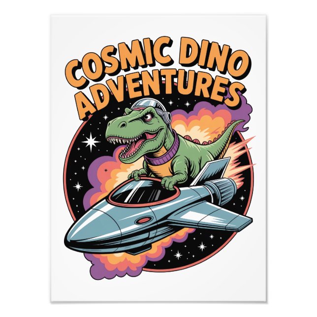 Cosmic Dino Adventures Fotodruck (Vorne)
