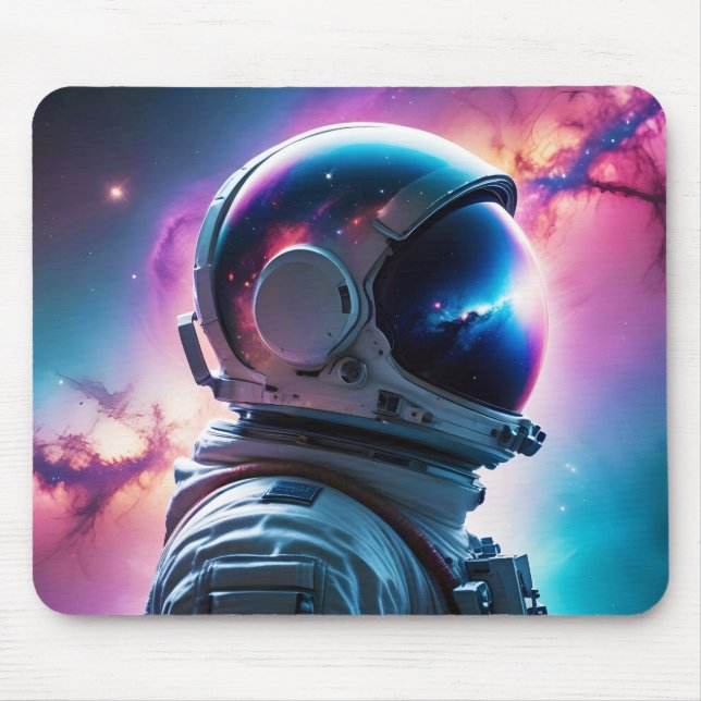 Cosmic Double Exposure Space Infinity Universe Art Mousepad (Vorne)