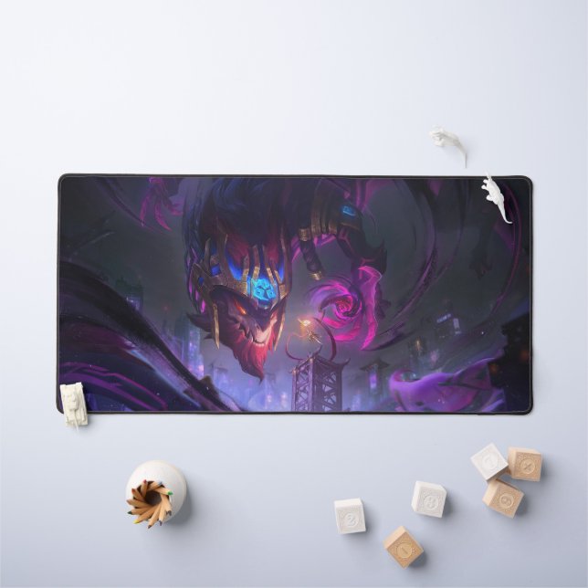 Cosmic Dragon Gaming Desk Mat | Personalisierbar Schreibtischunterlage (Kindertisch)