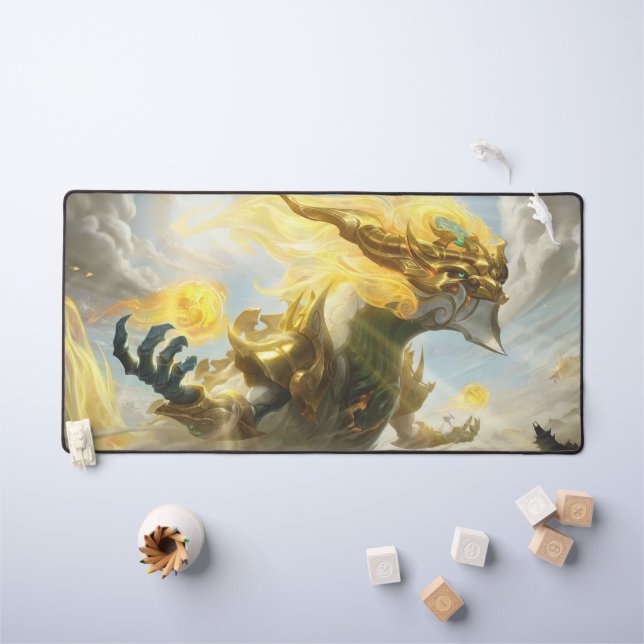 Cosmic Dragon Gaming Desk Mat | Personalisierbar Schreibtischunterlage (Kindertisch)