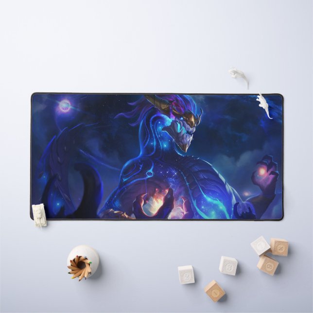Cosmic Dragon Gaming Desk Mat | Personalisierbar Schreibtischunterlage (Kindertisch)