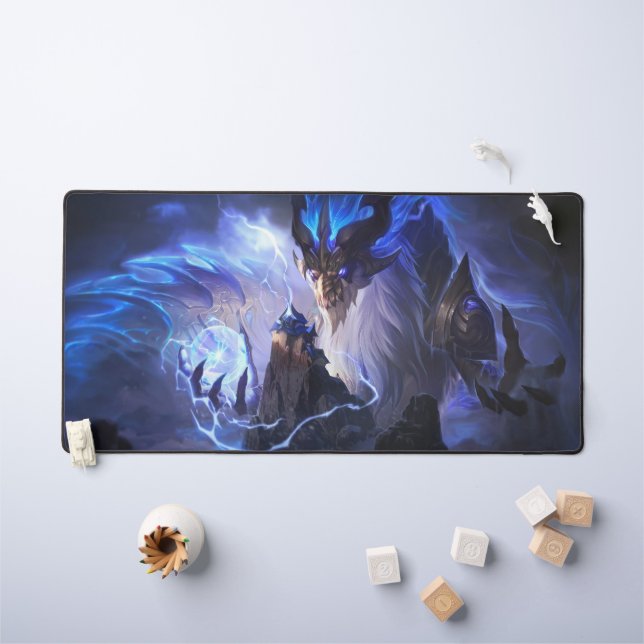 Cosmic Dragon Gaming Desk Mat | Personalisierbar Schreibtischunterlage (Kindertisch)