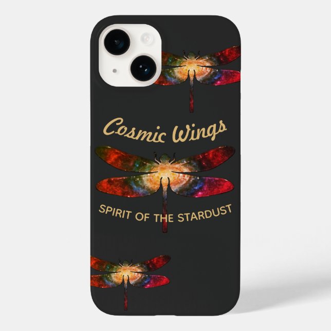 Cosmic Dragonfly • Galaxy Wings & Nebula Trails Case-Mate iPhone Hülle (Rückseite)