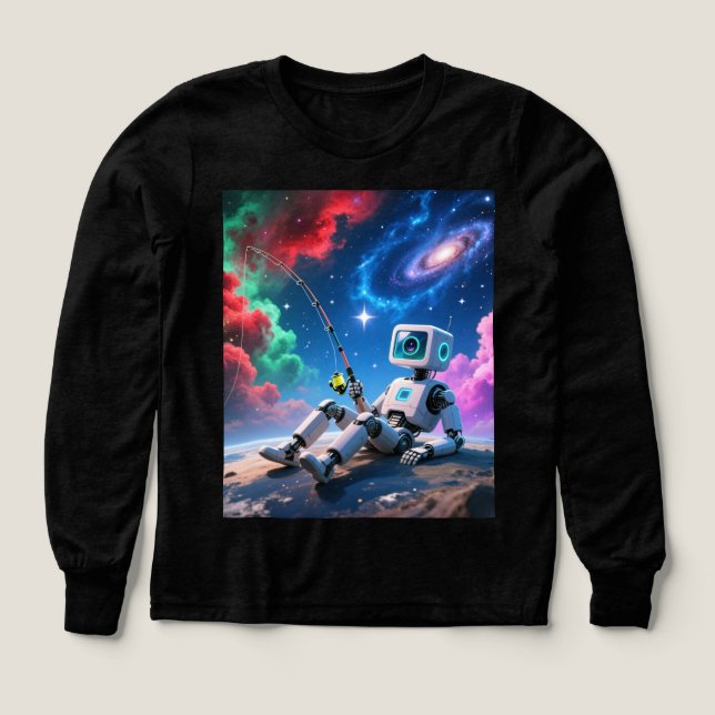 Cosmic Dreamer Robot – Fishing for Stars in Space" (Design Vorderseite)