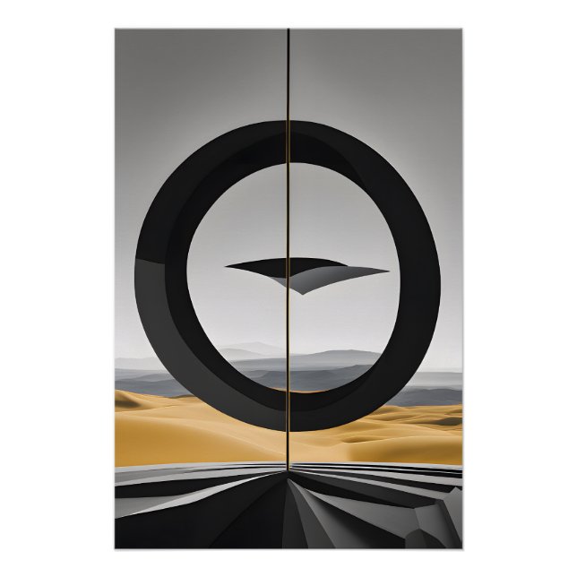 Cosmic Encounter in the Abstract Desert Poster (Vorderseite)