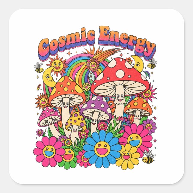 COSMIC ENERGY MASHROOM Aufkleber (Vorderseite)