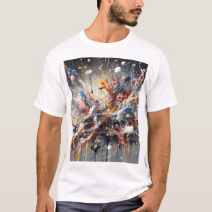 Cosmic Energy Splash - Abstrakt Art T - Shirt