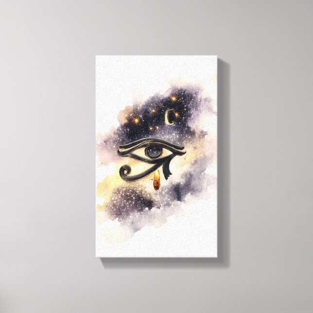 Cosmic Eye of Horus Ancient Egyptian Symbol Leinwanddruck (Vorderseite)