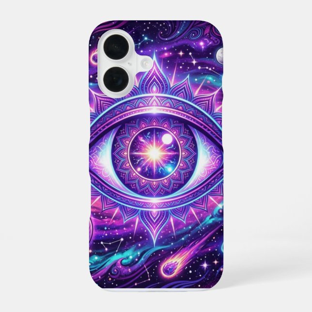 Cosmic Eye Phone Case – Mystical Space Vision Desi iPhone 16 Hülle (Rückseite)