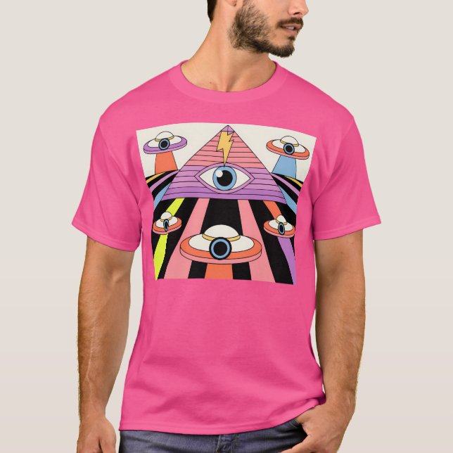 Cosmic Eye Ufo Watchers T-Shirt (Vorderseite)