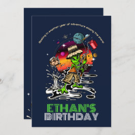 Cosmic Fisherman Birthday Einladung