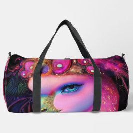 Cosmic Flamingo Queen Duffle Bag