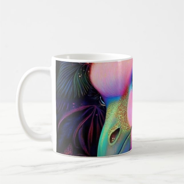 Cosmic Flamingo Queen Kaffeetasse (Links)