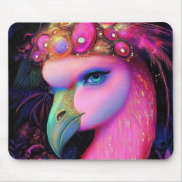 Cosmic Flamingo Queen Mousepad