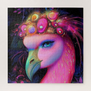 Cosmic Flamingo Queen Puzzle