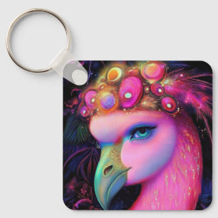 Cosmic Flamingo Queen Schlüsselanhänger