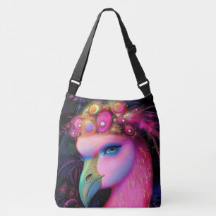 Cosmic Flamingo Queen Tragetaschen Mit Langen Trägern