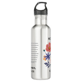 Cosmic Flow • October Birth Flower Water Bottle  Edelstahlflasche