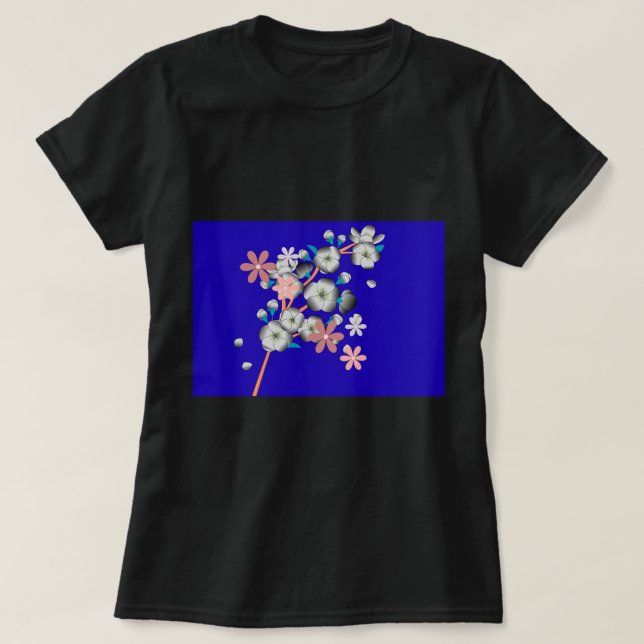 Cosmic Flower Art Galaxy Nebula - Ethereal  T-Shirt (Design vorne)
